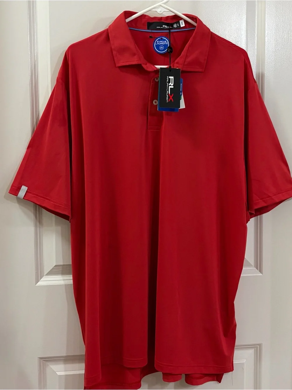 RLX Polo Ralph Lauren Red Short Sleeve Moisture Wicking Golf Shirt XL $110 NWT